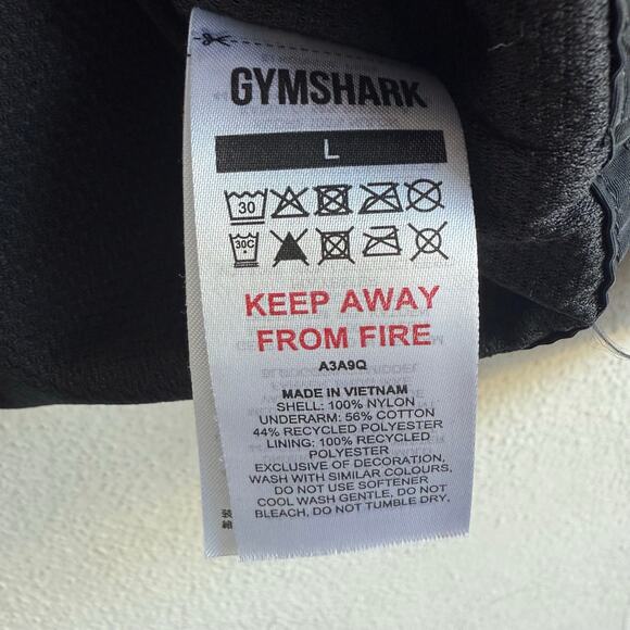 Gym Shark Jacket Rest Day Commute Mens L Snap Front Nylon Coat Athleisure Sporty - Picture 9 of 12